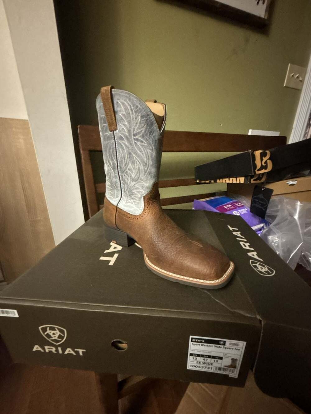 Sport Western Wide Square Toe Cowboy Boot